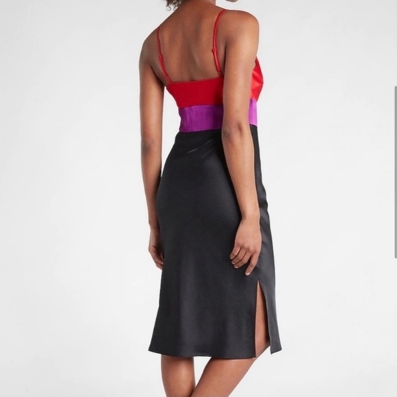 Express Red, Pink, and Black Midi Skirt - Picture 3 of 5